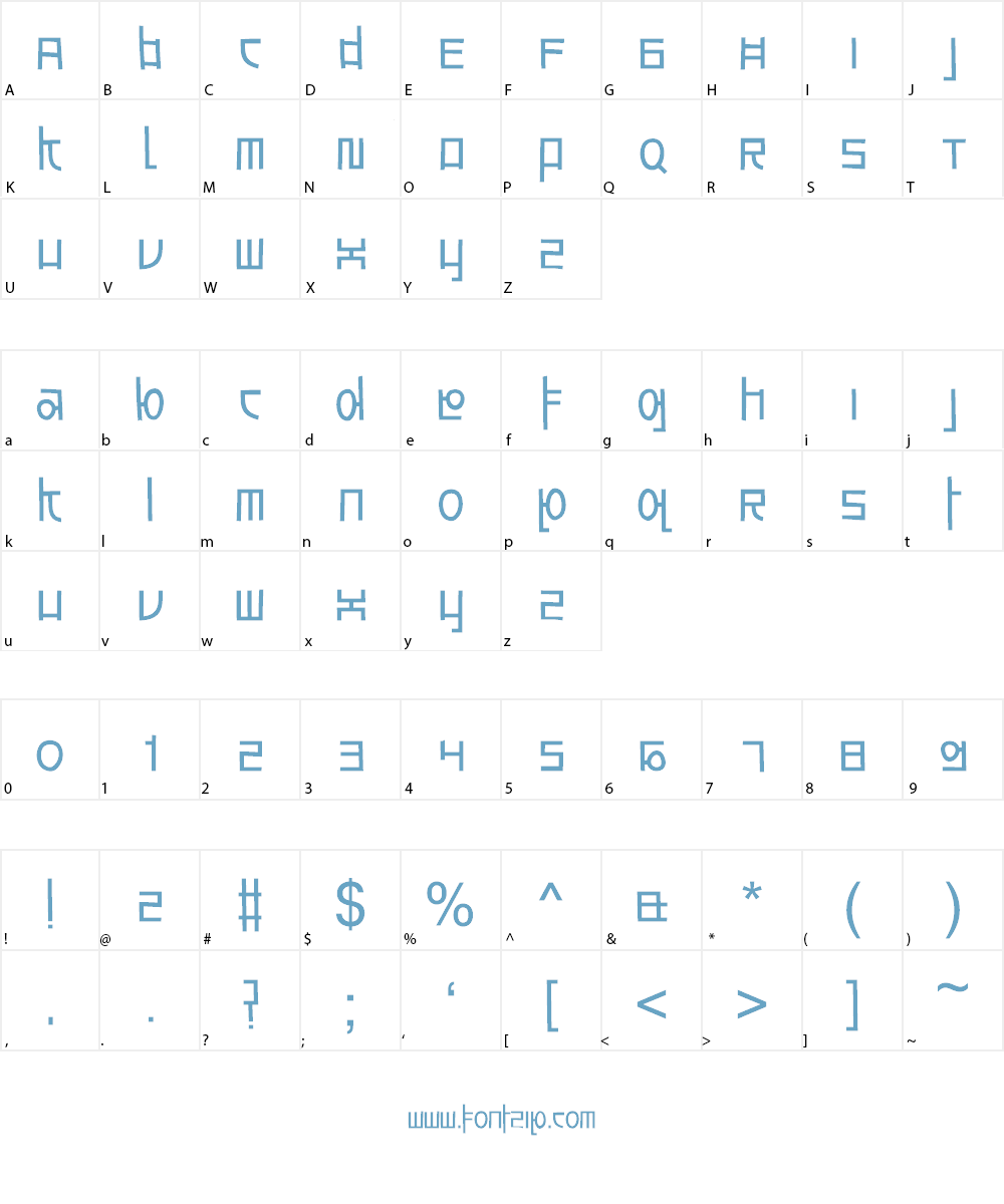 Awesome South Korea Font Character